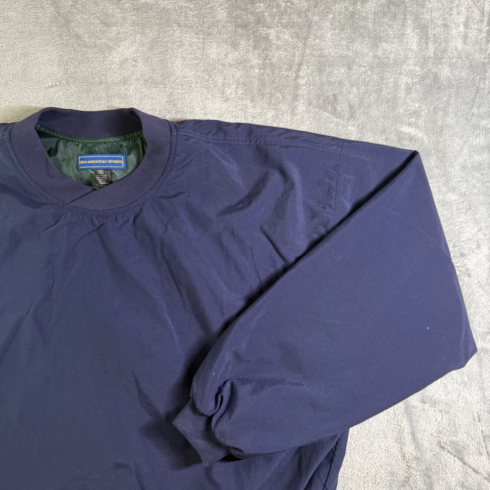 VTG Sun Mountain Sports Pullover Windbreaker Jacket Navy Blue Men's Size M